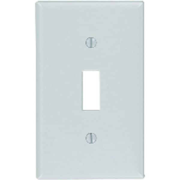 Leviton Leviton Gray 1 gang Thermoset Plastic Toggle Wall Plate 87001